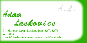 adam laskovics business card